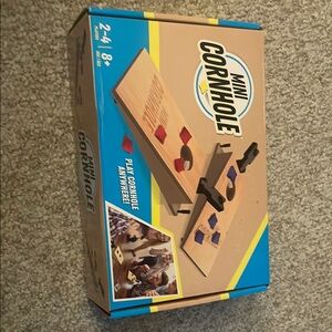 Mini Cornhole Game Set - Blue and Red